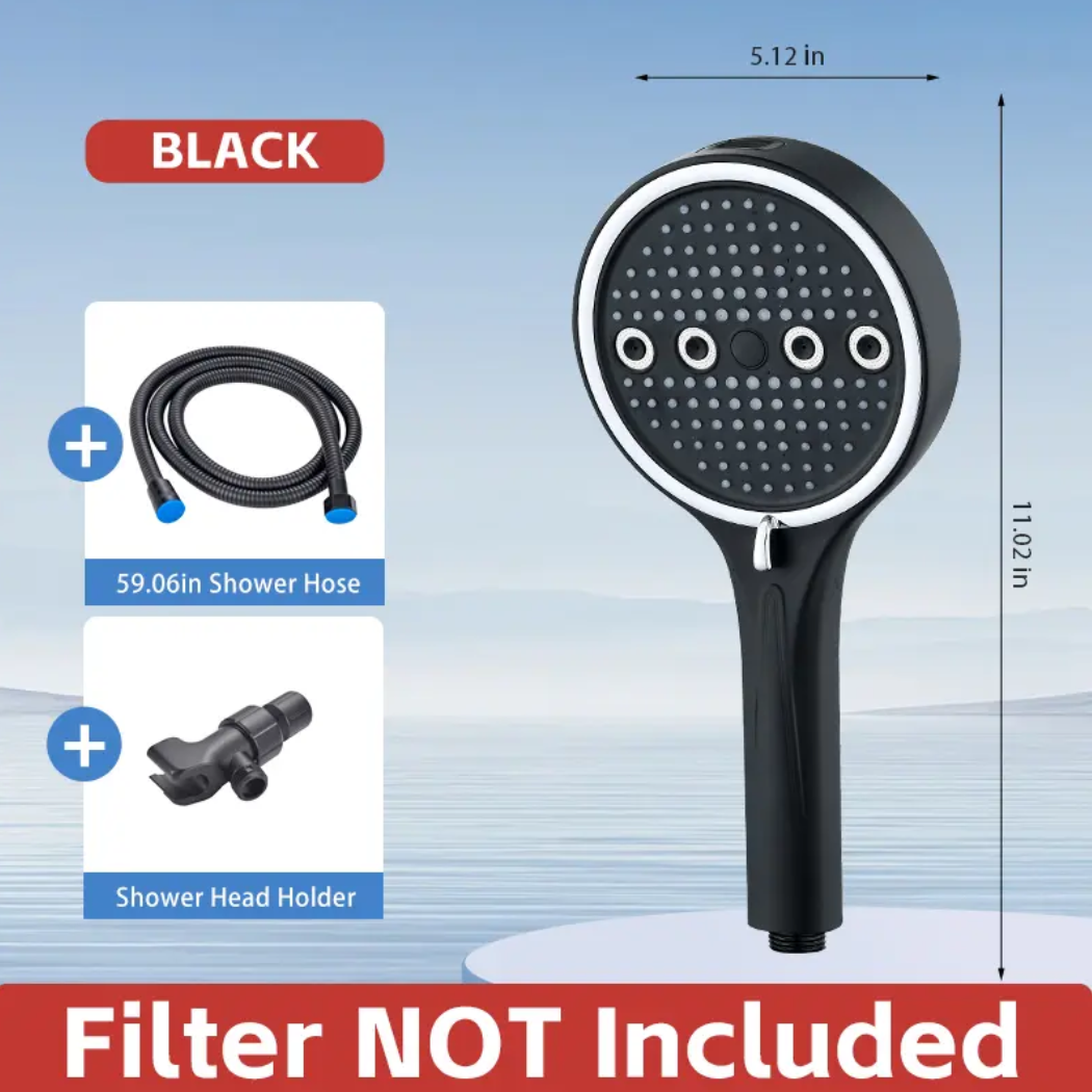 6-Mode High Pressure Shower Head Set with Hose & Holder