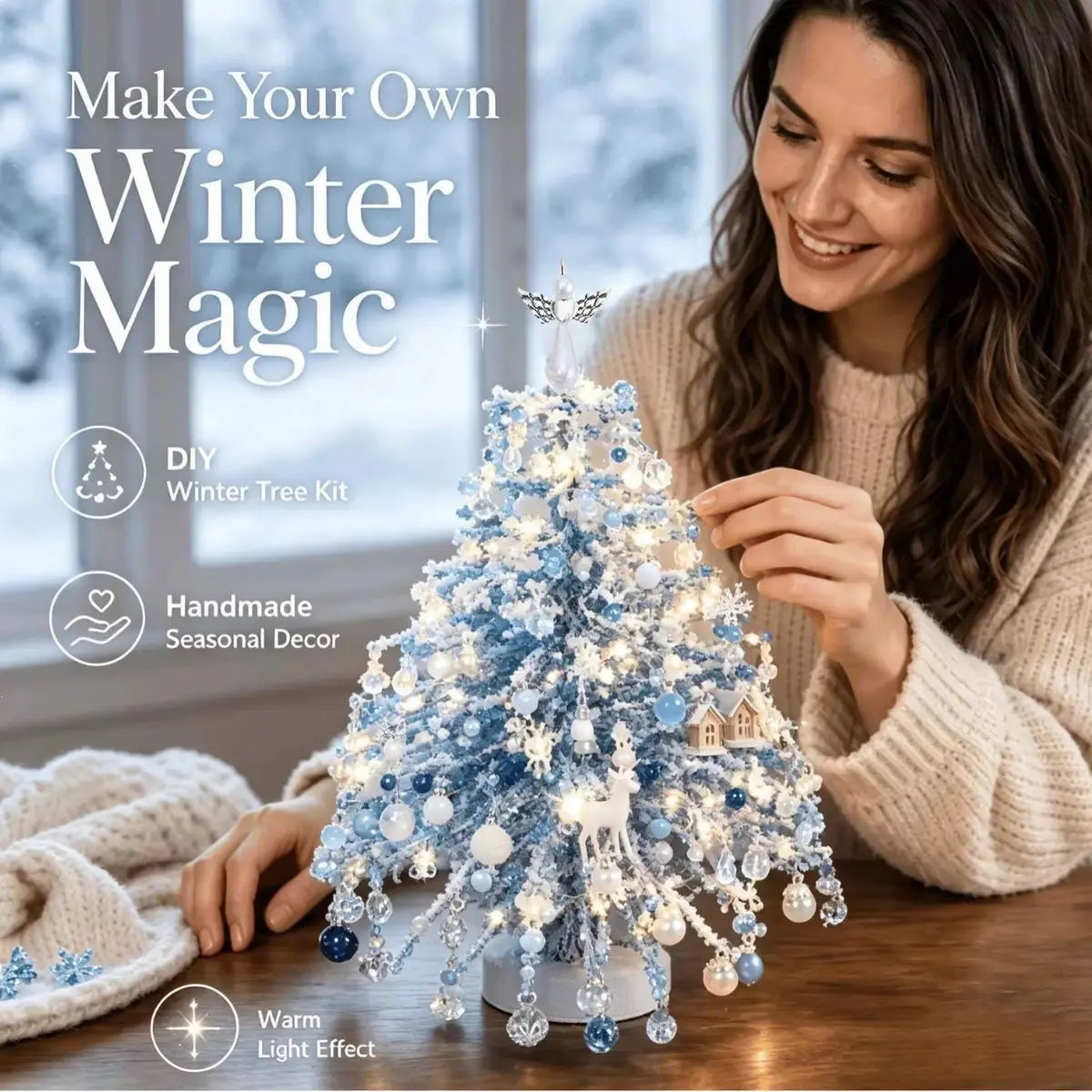 DIY Beaded Christmas Tree Kit – Crystal Holiday Craft Set