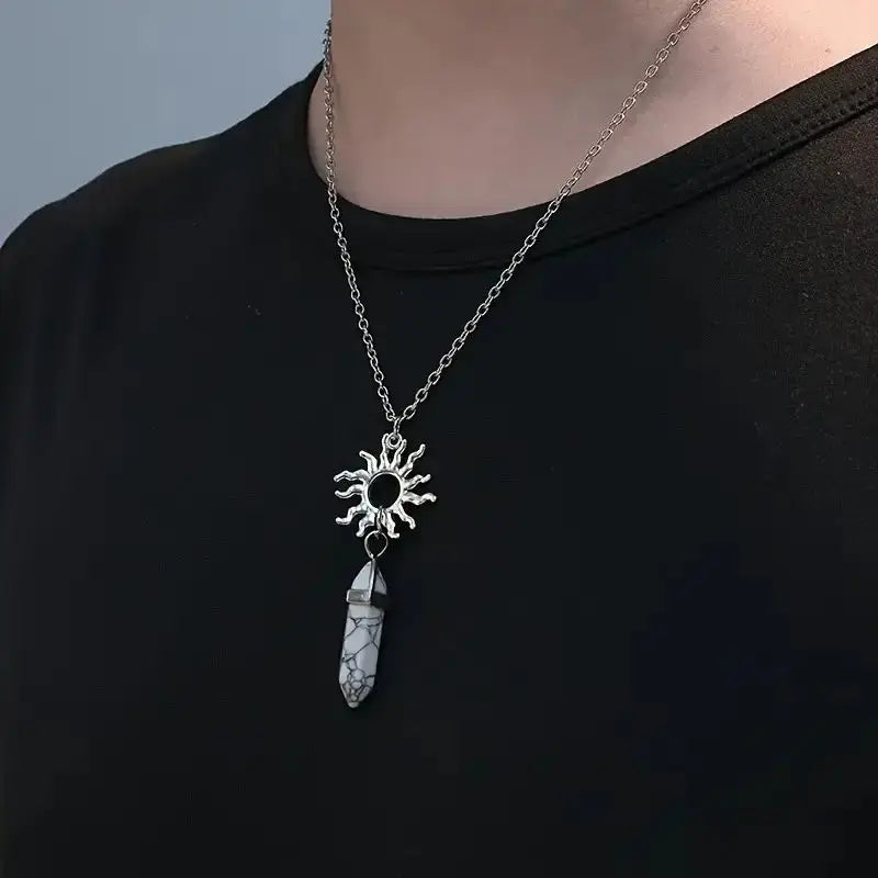 Sun & Moon Couple Jewelry Set – 2 Necklaces + 2 Bracelets