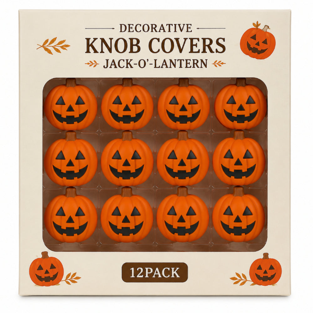 Festive Knob Covers – Pumpkin & Peppermint Designs