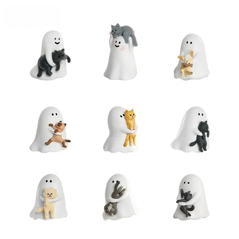 Cute Ghost & Cat Blind Box – Kawaii Collectible Figurine