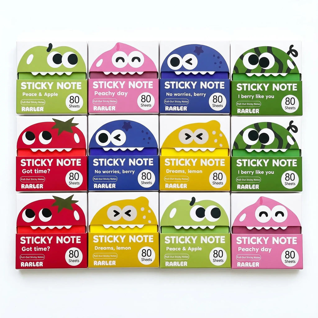 Cute Transparent Glitter Pull-Out Sticky Notes