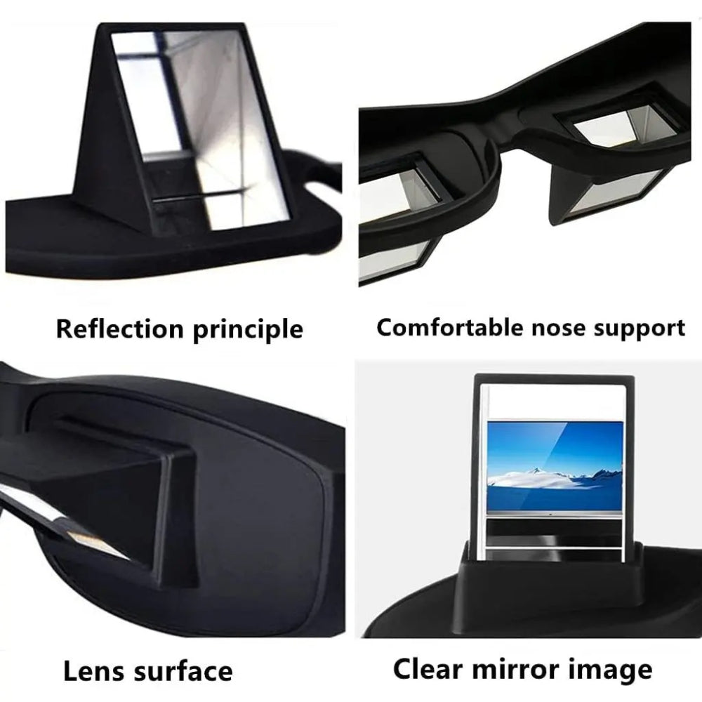 90° Lazy Glasses for Bed – Prism Reading & TV Glasses