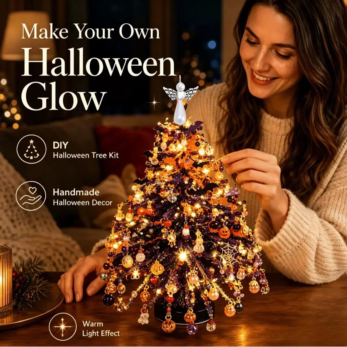 DIY Beaded Christmas Tree Kit – Crystal Holiday Craft Set