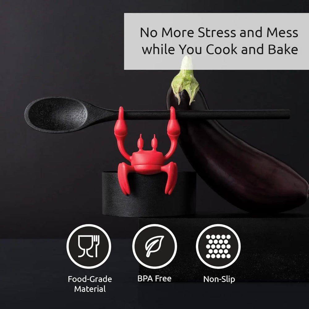 Cute Crab Utensil Rest – Spoon Holder & Kitchen Helper