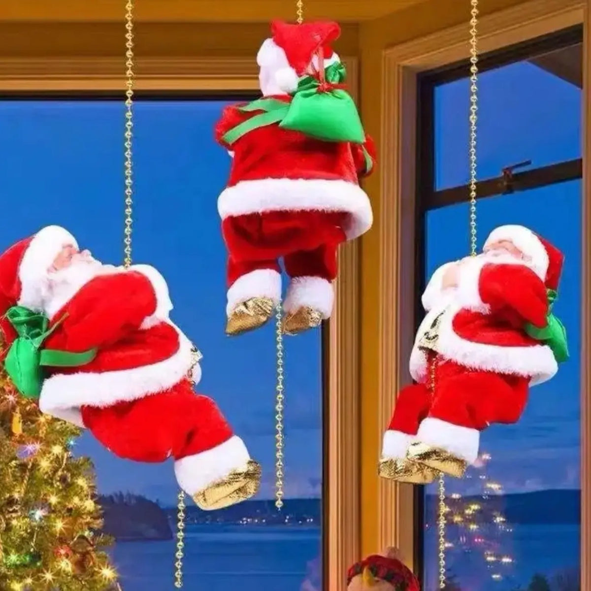 Electric Climbing Santa – Animated Christmas Hanging Decoration