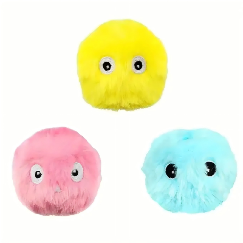 Plush Chirping Ball Interactive Cat Toy – Lifelike Animal Sound