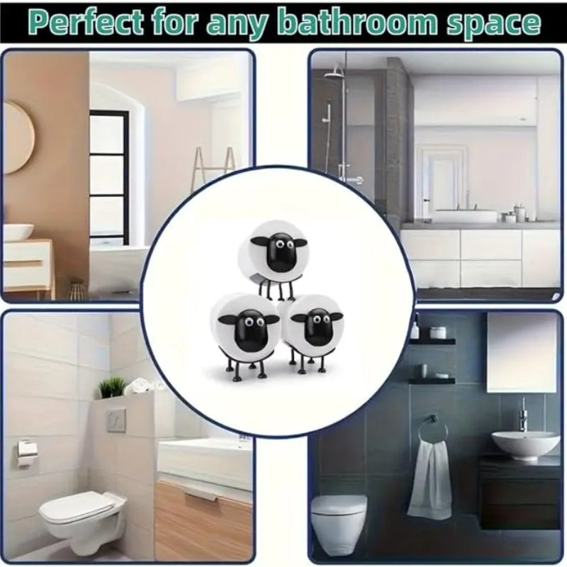 Cute Sheep Toilet Paper Roll Holder – Freestanding Bathroom Storage Organizer