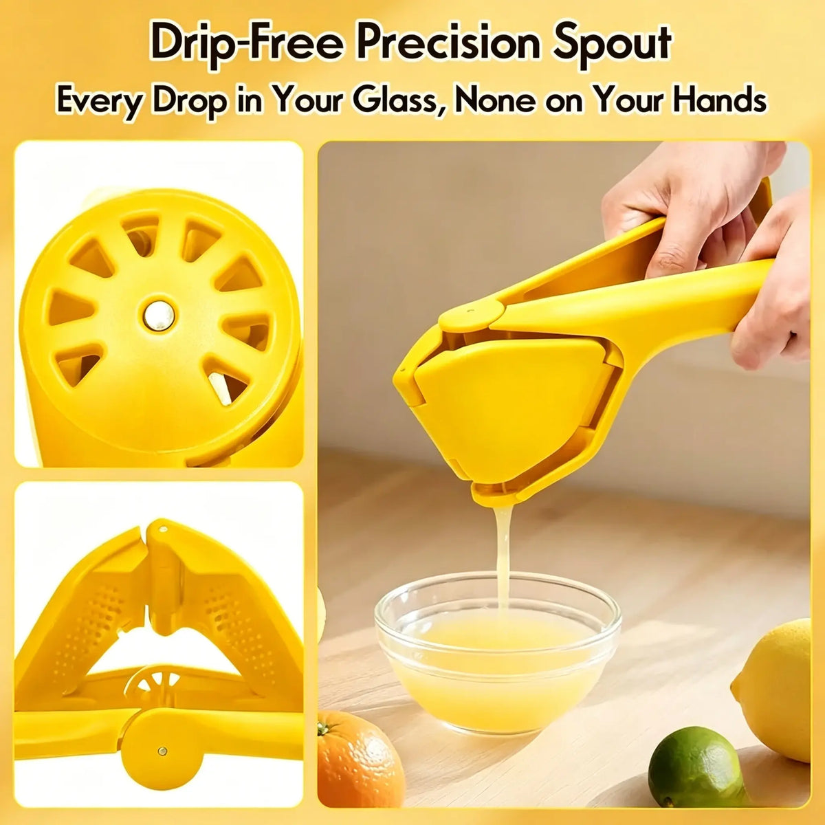 Fold-Flat Lemon Squeezer – Manual Citrus Juicer for Lemon & Lime