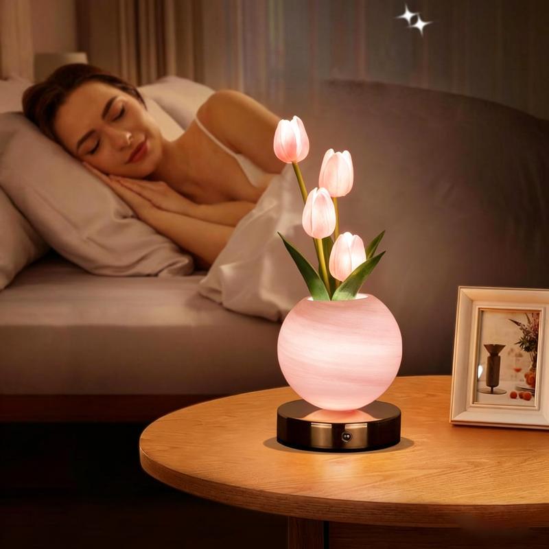 Tulip LED Night Light – 3 Brightness Levels & 3 Light Modes