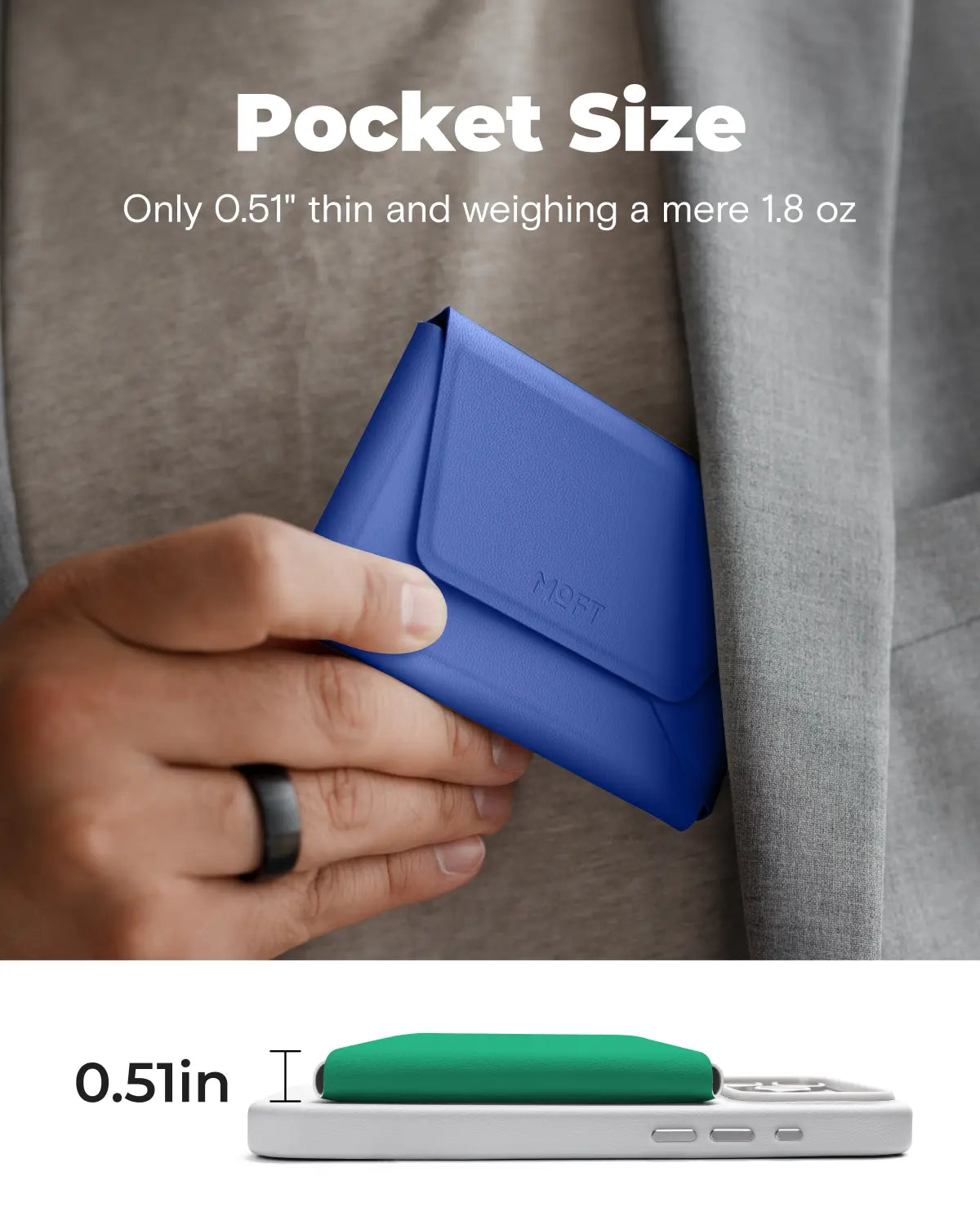 MagSafe Wallet Stand – Slim Magnetic Card Holder with Kickstand, RFID Blocking Wallet