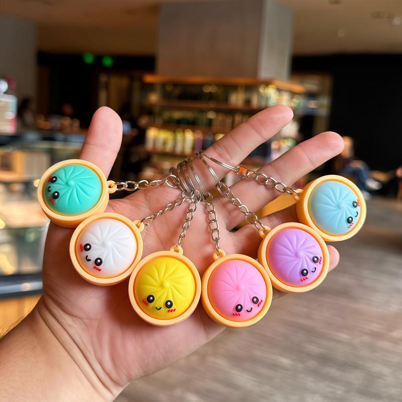 Glowing Dumpling Fidget Keychains