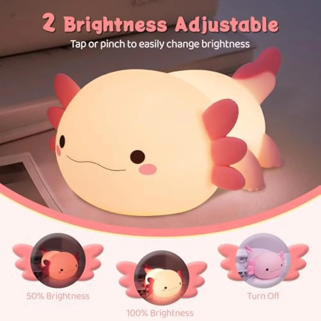 Cute Axolotl Silicone Night Light