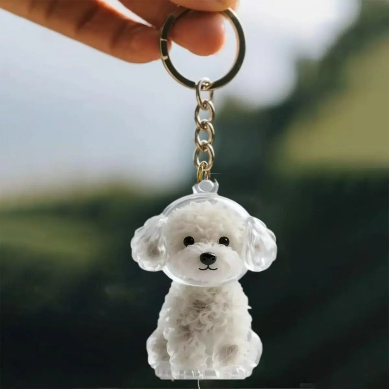 Dog Fur Keepsake Keychain – Pet Hair Memory Charm
