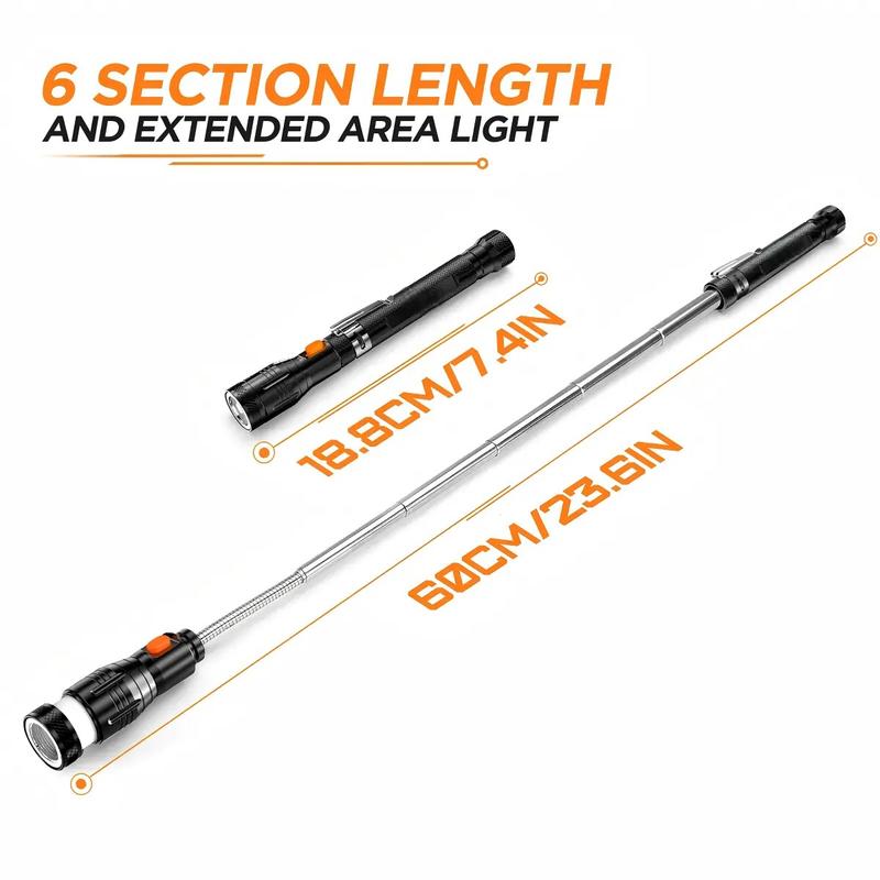 Telescopic Magnetic Pickup Tool with LED Light – Flexible & Extendable