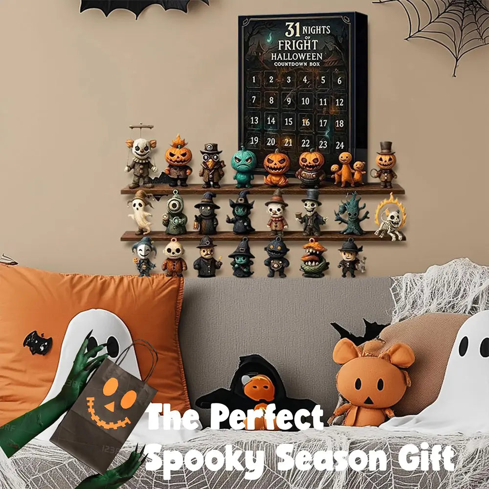 31 Days Halloween Countdown Calendar – Spooky Mini Figurine Surprise Box